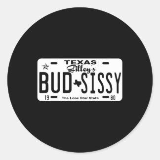 Country Love Gilley'S Bud N Sissy Texas Cow Licens Classic Round Sticker