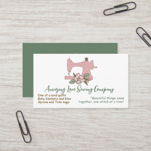 Country Love Polka dot Sewing Machine Business Car Card