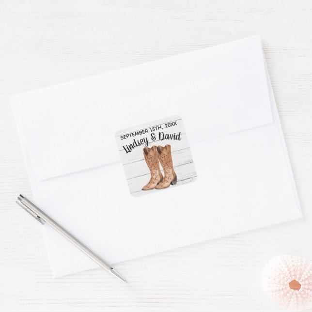 Country Love Western Rustic Stickers (Envelope)