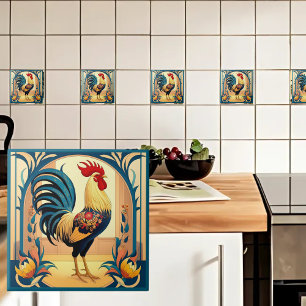 Country Manor Rooster Tile
