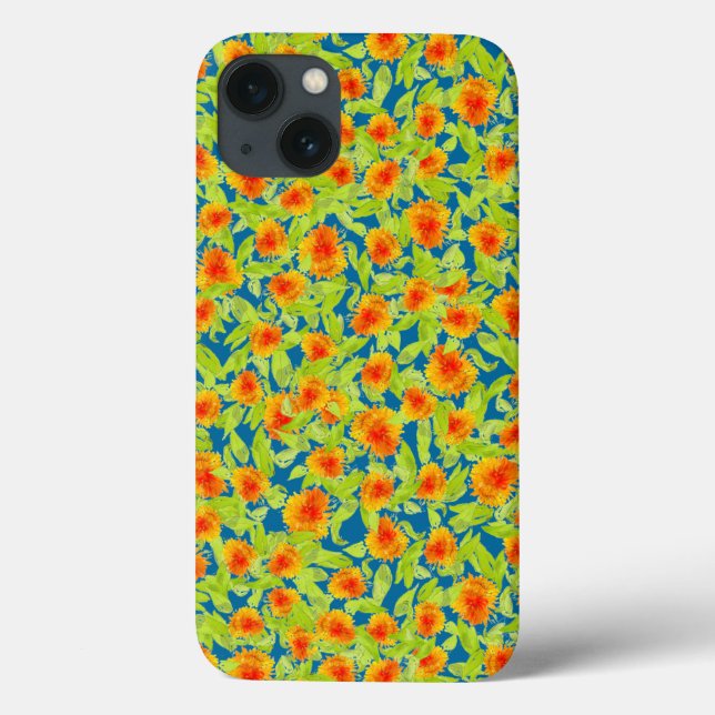 Country Marigolds on Blue Case-Mate iPad Case (Back)