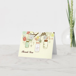 Country Mason Jar Thank You Card