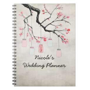 Country Mason Jars Wedding Planner Notebook