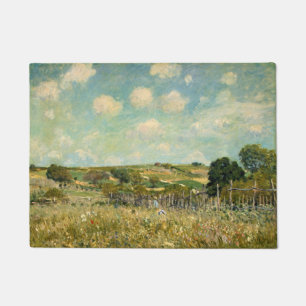 Country Meadow Landscape (by Alfred Sisley) Doormat