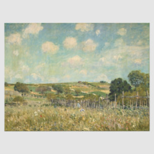Country Meadow Landscape (by Alfred Sisley) Tissue Paper
