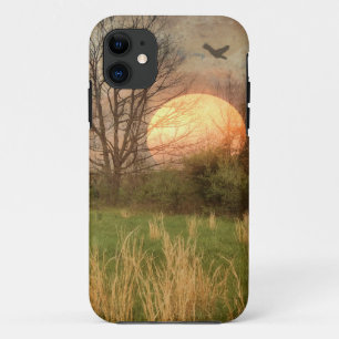 Country Meadow Sunset iPhone 11 Case