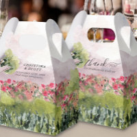 Country Meadow Watercolor Dusty Rose Wedding
