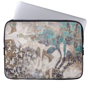 Country Modern Texture teal Cotton Design Laptop Sleeve
