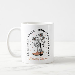 Country mom homestead homemaker farm life quotes coffee mug
