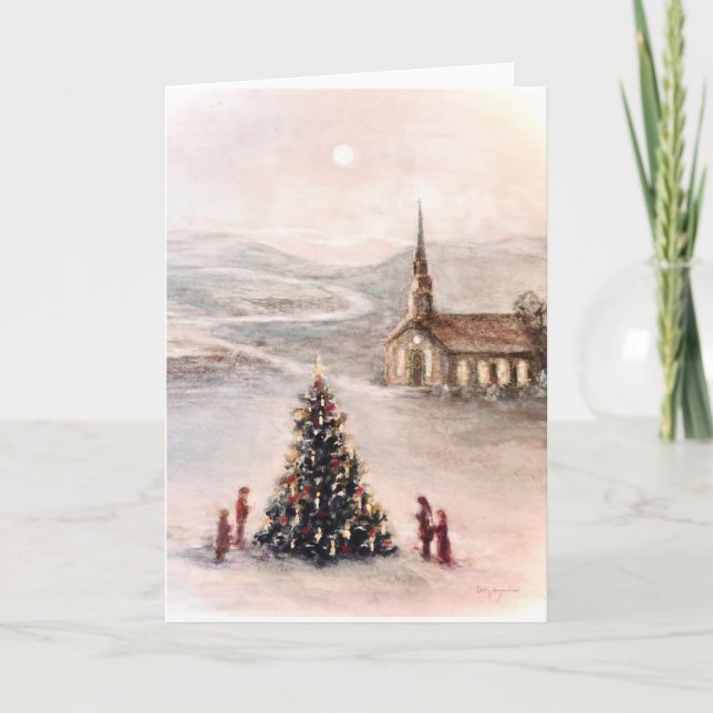 Country Mountain Christmas  Card (Front)