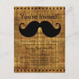 Country Moustache Invitation