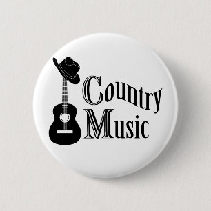 Country music 6 cm round badge