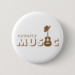 Country music 6 cm round badge