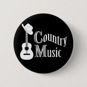 Country music 6 cm round badge