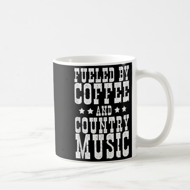 Country Music &amp; Coffee - Funny Quote Western M Coffee Mug (Right)