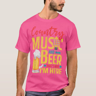 country music and beer Design beer lovers T-Shirt