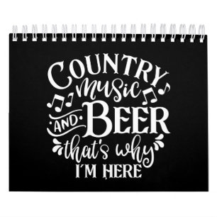 Country Music And Beer Vintage Country Music Calendar