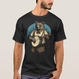 Country Music Bear Banjo Player Awesome Folk T-Shirt