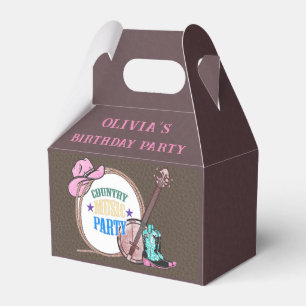 Country Music Birthday Party Cowgirl Favour Box