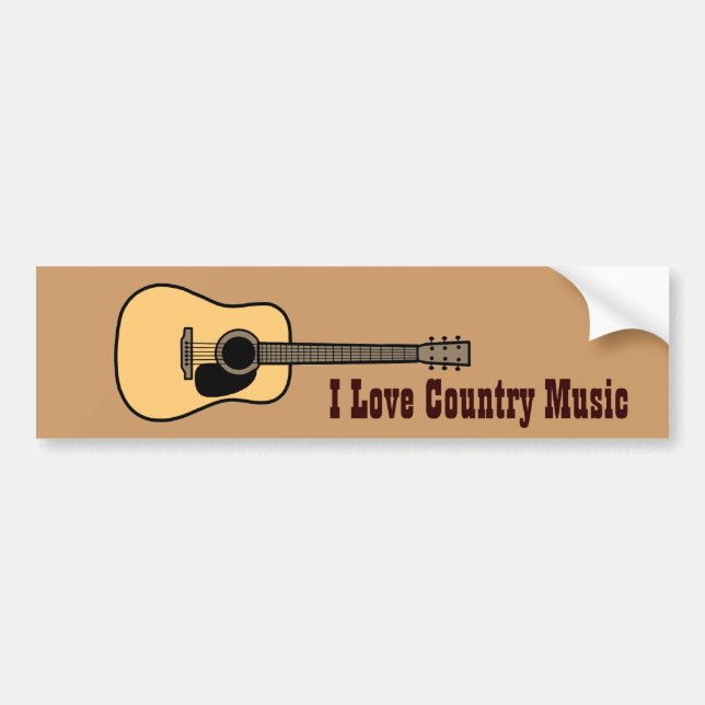 Country Music Bumper Sticker (Front)