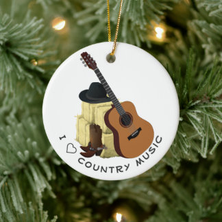 Country Music Ceramic Tree Decoration