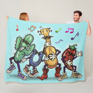 Country Music Dancing Fleece Blanket