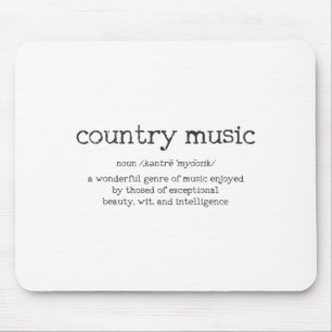 Country Music Definition Funny Saying Musician Gif Mouse Mat