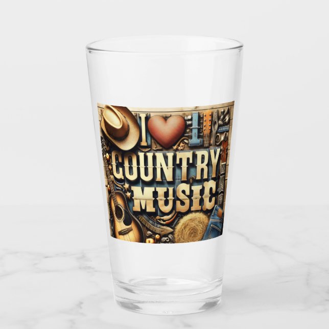 Country music. glass (Front)