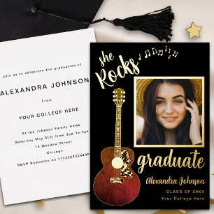 Country Music Graduate Party Script Black and Gold