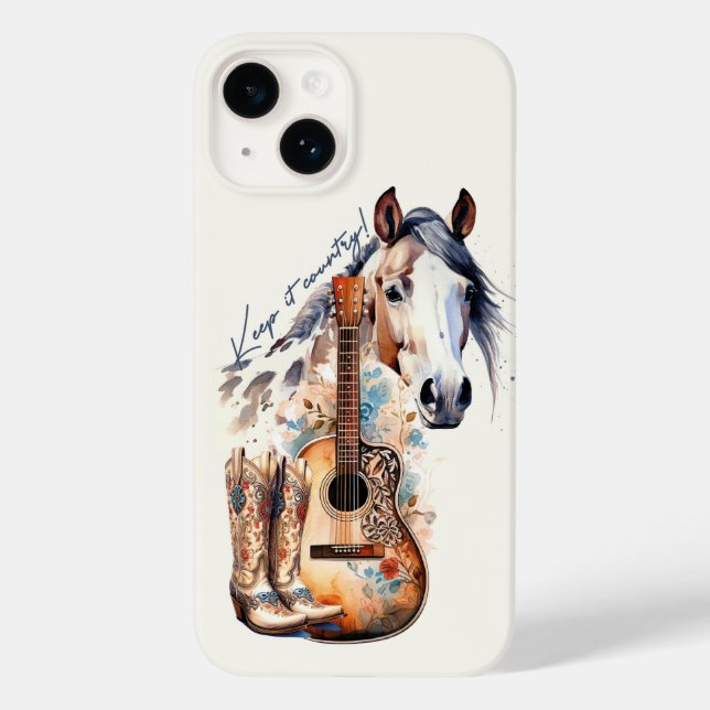 Country Music Horse Boots Case-Mate iPhone Case (Back)