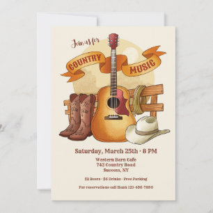 Country Music  Invitation