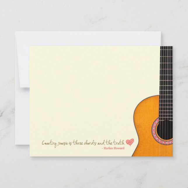 'Country Music is Three Chords' Note Cards (CMAs) (Front)