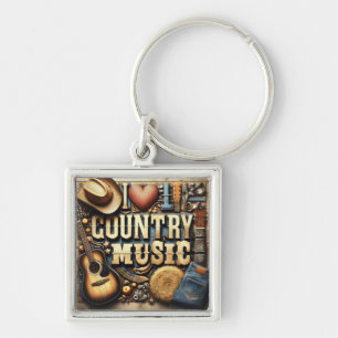 Country music keyring. key ring