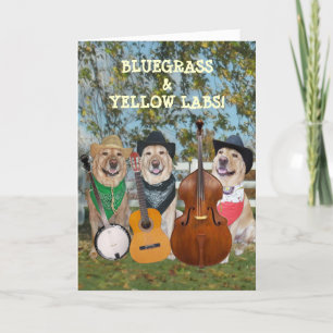 Country Music & Labs Customisable Birthday Card