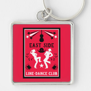 Country Music Line Dancing  Key Ring