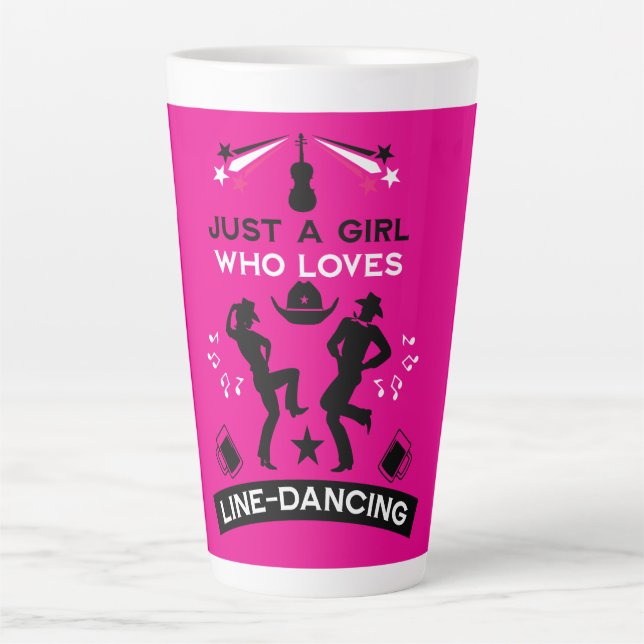 Country Music Line Dancing  Latte Mug (Front)