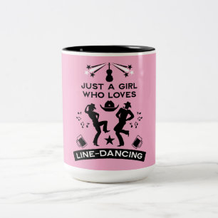 Country Music Line Dancing  Two-Tone Coffee Mug