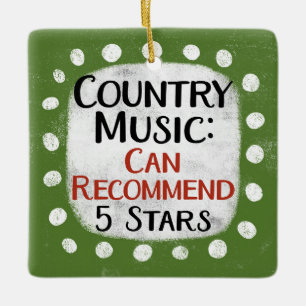 Country Music Review 5 Stars Ornament