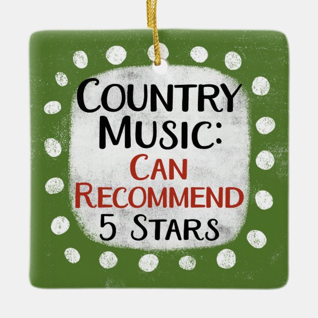 Country Music Review 5 Stars Ornament (Front)