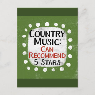 Country Music Review 5 Stars Postcard