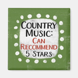 Country Music Review 5 Stars Refrigerator Magnet