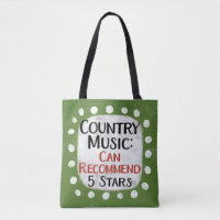 Country Music Review 5 Stars Tote Bag