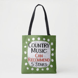 Country Music Review 5 Stars Tote Bag
