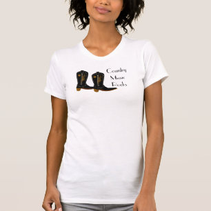 Country Music Rocks Cowboy Cowgirl Boots Dancing T-Shirt