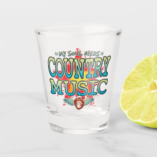 Country Music Soul Shot Glass