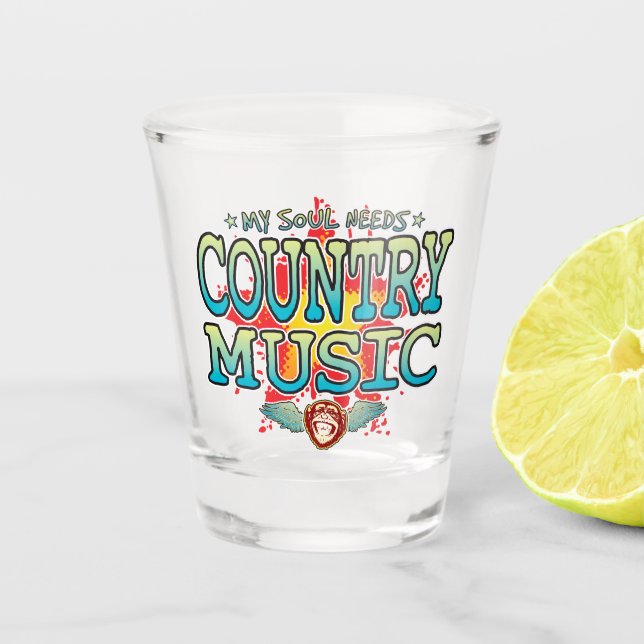 Country Music Soul Shot Glass (Front)