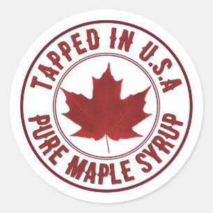 Country Name Red Leaf Pure Maple Syrup Label
