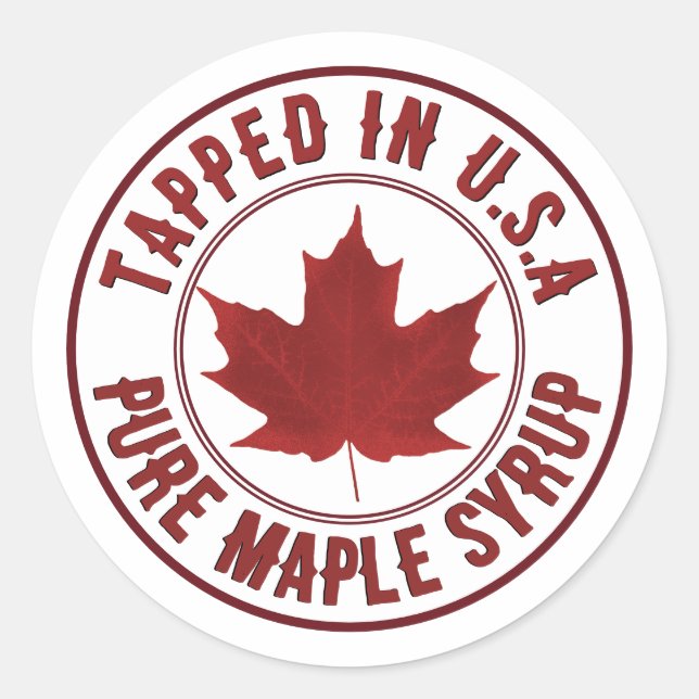 Country Name Red Leaf Pure Maple Syrup Label (Front)