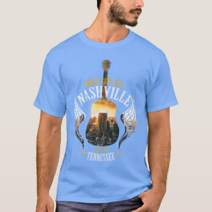 Country Nashville Retro Guitar Small family friend T-Shirt