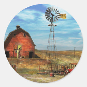 Country - ND - Dirt farming 1936 Classic Round Sticker